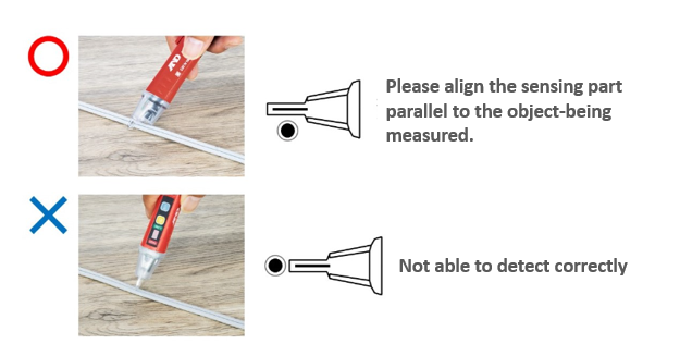 Proper way to allign the sensing part